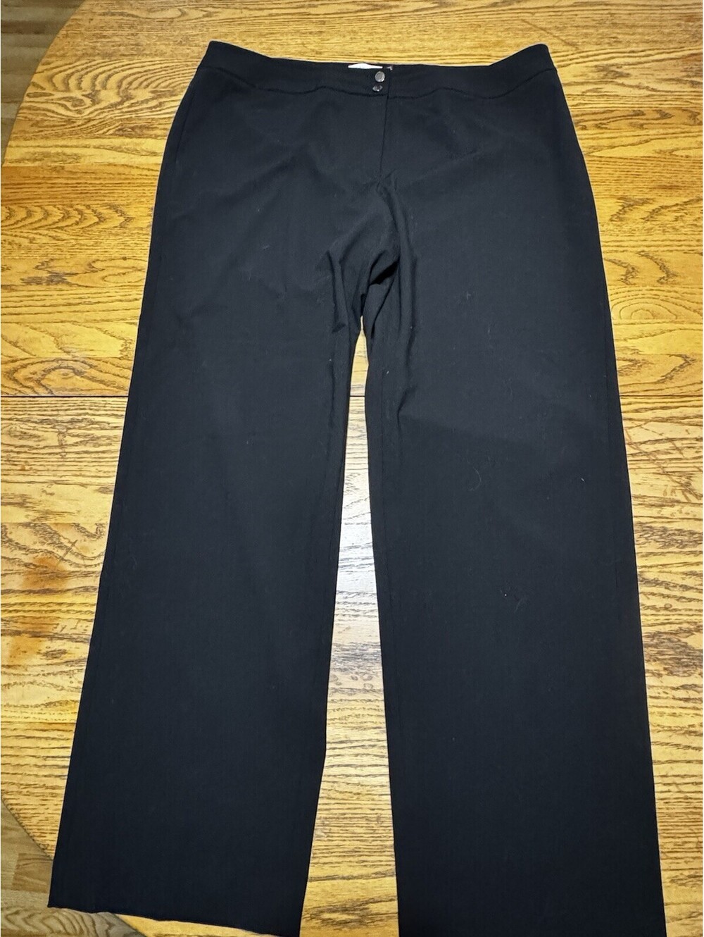 Calvin Klein Black Wide-Leg Dress Pants